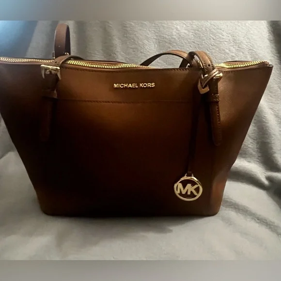 Michael Kors | Bags | Michael Kors Brown Tote With Gold  display picture 3